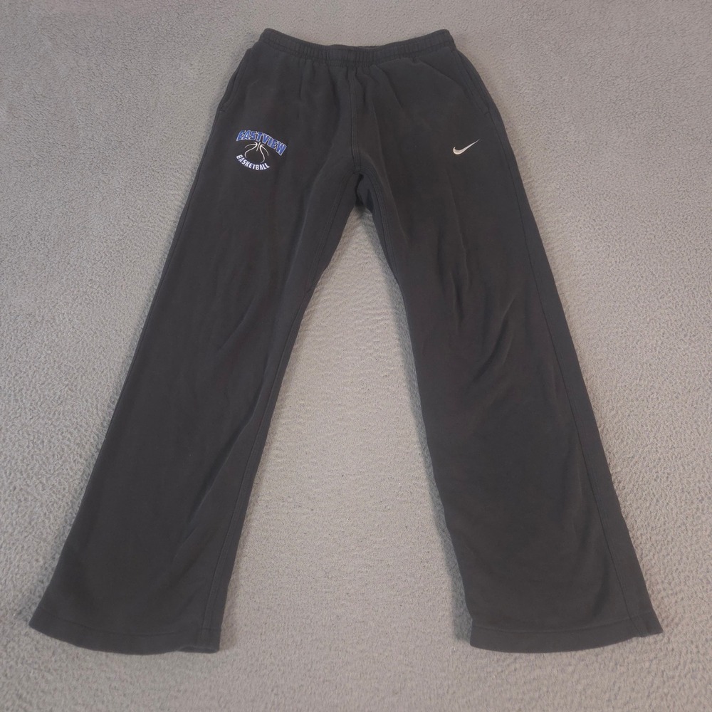 Nike Sweatpants Mens L Black Team Club Fleece Eastview Basketball Straight Leg